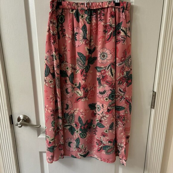 Floral Print Pull-on Skirt and Matching Unlined Jacket, PM - Picture 4 of 5